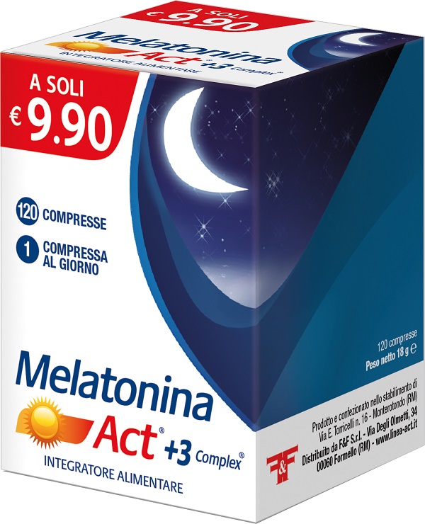 MELATONINA ACT +3 COMPLEX 120 COMPRESSE - farmaidea24.com