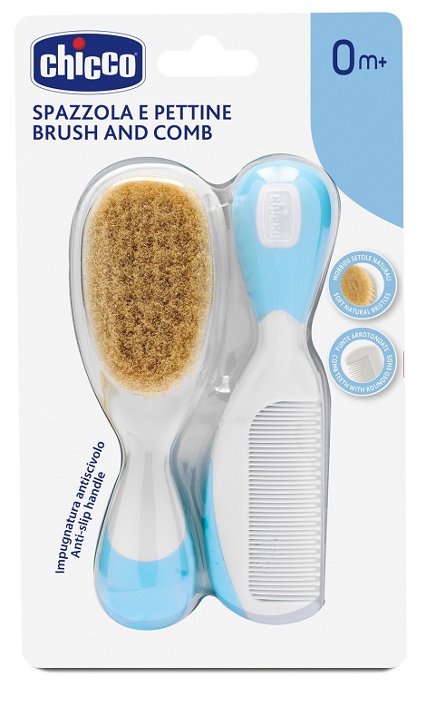 CHICCO SPAZZOLA + PETTINE AZZURRO - farmaidea24.com
