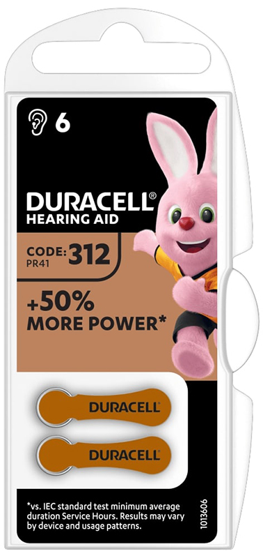 DURACELL EASY TAB 312 MARRONE BATTERIA PER APPARECCHIO ACUSTICO - farmaidea24.com