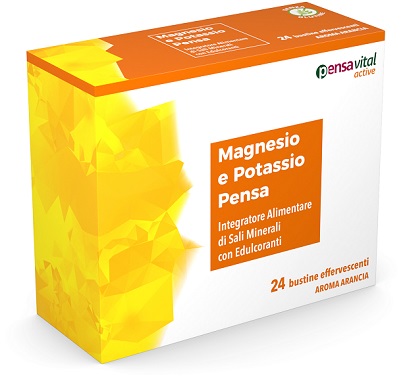 MAGNESIO E POTASSIO ARANCIA PENSA 24 BUSTINE EFFERVESCENTI - farmaidea24.com