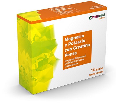 MAGNESIO E POTASSIO CON CREATINA ARANCIA PENSA 14 BUSTINE - farmaidea24.com