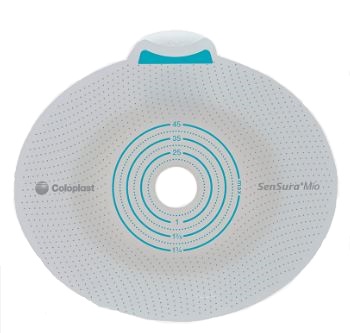 PLACCA PER UROSTOMIA COLOSTOMIA ILEOSTOMIA SENSURA MIO CLICK SISTEMA A DUE PEZZI FLANGIA 70 MM FORO RITAGLIABILE 10-65 MM 5 PEZZI - farmaidea24.com
