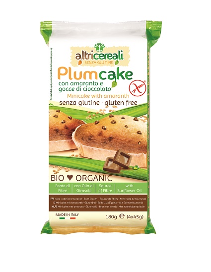 ALTRICEREALI PLUMCAKE DI AMARANTO CON GOCCE DI CIOCCOLATO 4 X 45 G - farmaidea24.com