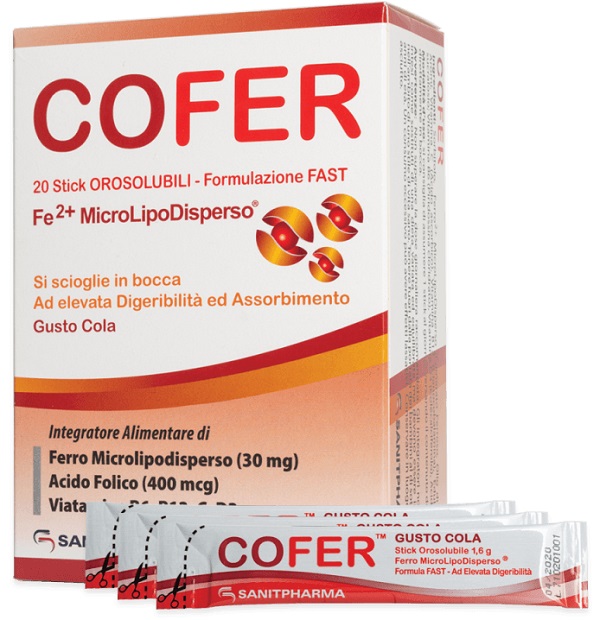 COFER 20 STICK OROSOLUBILI DA 1,6 G GUSTO COLA - farmaidea24.com