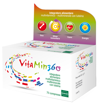 VITAMIN 360 MULTIVITAMINICO MULTIMINERALE 70 COMPRESSE ASTUCCIO 93,10 G - farmaidea24.com