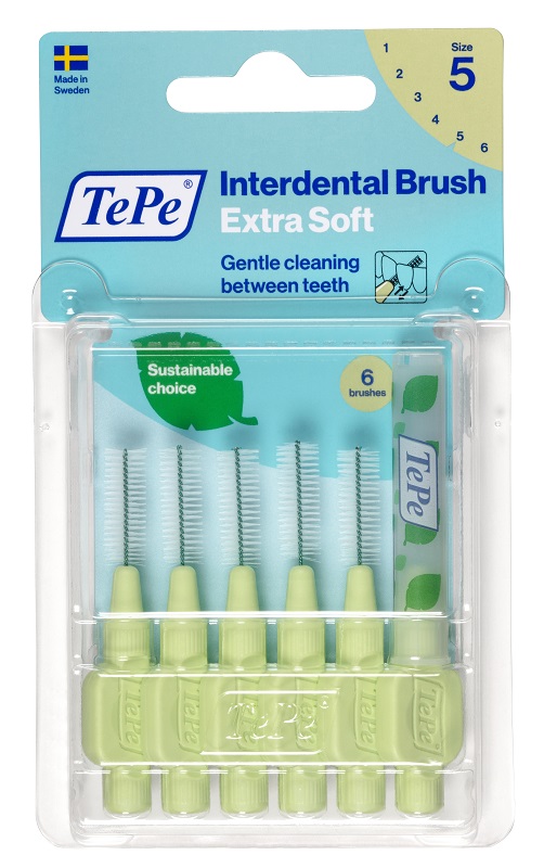 TEPE SCOVOLINO XSOFT VERDE 0,8MM 6 PEZZI - farmaidea24.com