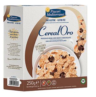 PIACERI MEDITERRANEI CEREALORO FIOCCHI RISO MAIS E CIOCCOLATO 250 G - farmaidea24.com