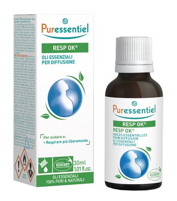 MISCELA RESP OK OLI ESSENZIALI PER DIFFUSIONE 30 ML PURESSENTIEL ECOCERT - farmaidea24.com