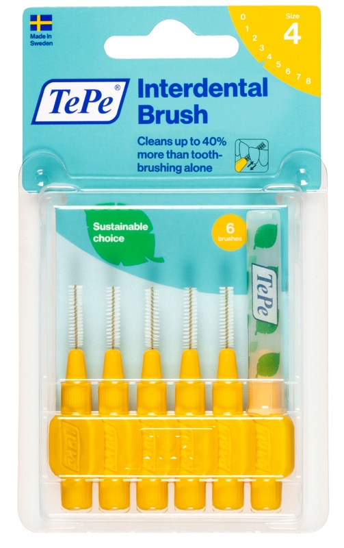 TEPE SCOVOLINO GIALLO 0,7 MM 6 PEZZI - farmaidea24.com