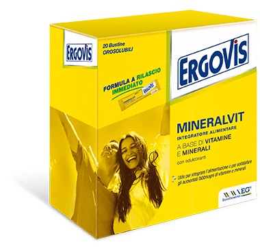 ERGOVIS MINERALVIT 20 BUSTE OROSOLUBILI 30 G - farmaidea24.com