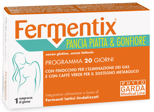 FERMENTIX PANCIA PIATTA E GONFIORE 20 COMPRESSE - farmaidea24.com