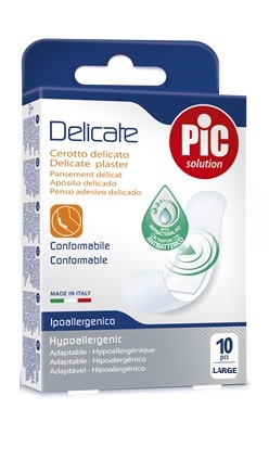 CEROTTO PIC DELICATE 25X72 MM ANTIBATTERICO 10 PEZZI - farmaidea24.com