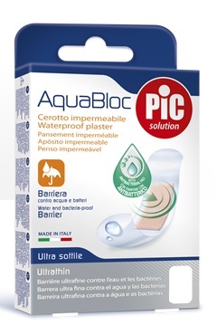 CEROTTO PIC AQUABLOC 10X10CM ANTIBATTERICO 5 PEZZI - farmaidea24.com