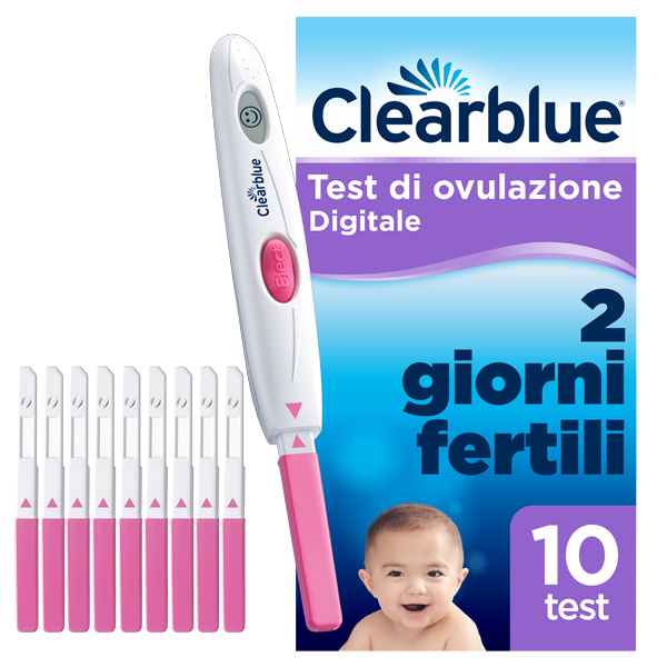 TEST DI OVULAZIONE CLEARBLUE DIGITALE 10 PEZZI - farmaidea24.com