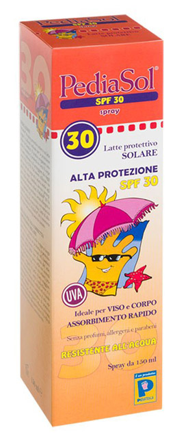 PEDIASOL SPF 30 LATTE SOLARE SPRAY 150 ML - farmaidea24.com
