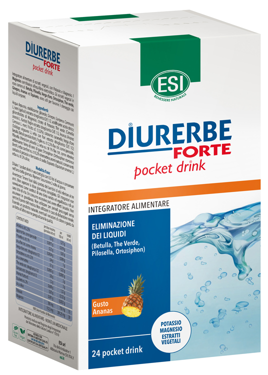 ESI DIURERBE FORTE POCKET DRINK ANANAS 24 X 20 ML - farmaidea24.com