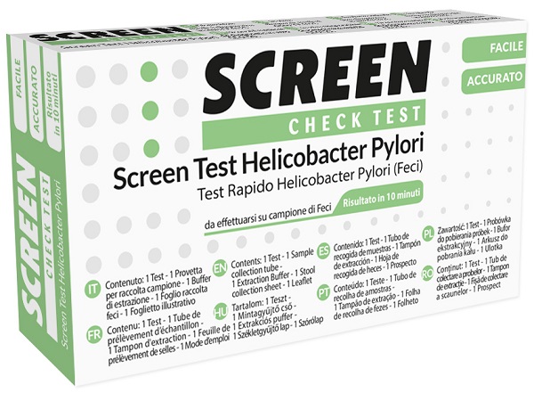 SCREEN TEST RAPIDO ANTIGENI HELICOBACTER PYLORI FECI UMANE - farmaidea24.com