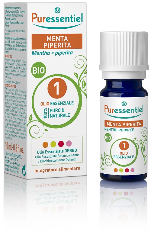 PURESSENTIEL MENTA PIPERITA OLIO ESSENZIALE BIO 10 ML - farmaidea24.com