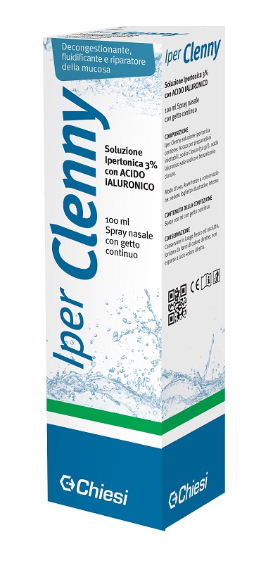 IPER CLENNY SPRAY NASALE EROGAZIONE CONTINUA SOLUZIONE IPERTONICA CON ACIDO IALURONICO 100 ML - farmaidea24.com