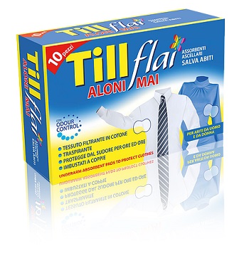TILL FLAI ASSORBENTI ASCELLARI NUOVO ADESIVO 10 PEZZI - farmaidea24.com