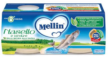 MELLIN OMOGENEIZZATO NASELLO 2 X 80 G - farmaidea24.com