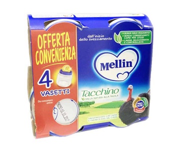 MELLIN OMOGENEIZZATO TACCHINO 4X80 G - farmaidea24.com