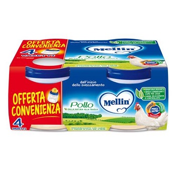 MELLIN OMOGENEIZZATO POLLO 4X80 G - farmaidea24.com