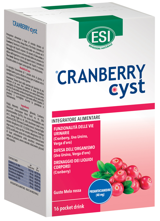 ESI CRANBERRY CYST POCKET DRINK 16 BUSTINE - farmaidea24.com
