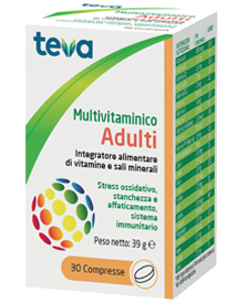 MULTIVITAMINICO ADULTI TEVA 30 COMPRESSE 30 G - farmaidea24.com