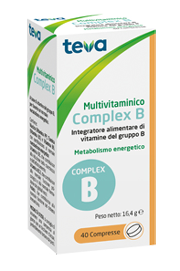 MULTIVITAMINICO COMPLEX B TEVA 40 COMPRESSE 16,4 G - farmaidea24.com