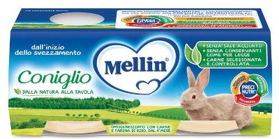 MELLIN OMOGENEIZZATO CONIGLIO 2 X 80 G - farmaidea24.com