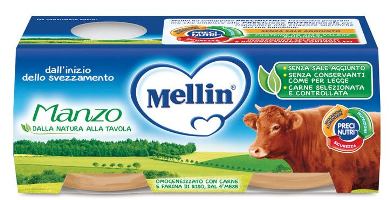 MELLIN OMOGENEIZZATO MANZO 2 X 80 G - farmaidea24.com