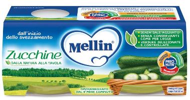 MELLIN OMOGENEIZZATO ZUCCHINE 2 X 80 G - farmaidea24.com