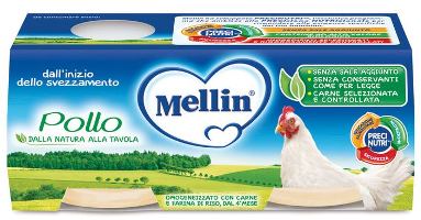 MELLIN OMOGENEIZZATO POLLO 2 X 80 G - farmaidea24.com