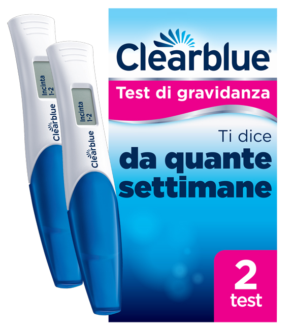 TEST DI GRAVIDANZA CLEARBLUE CON INDICATORE DELLE SETTIMANE 2 PEZZI - farmaidea24.com