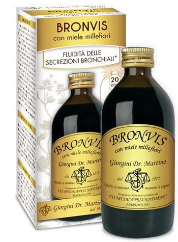 BRONVIS CON MIELE MILLEFIORI 200 ML - farmaidea24.com