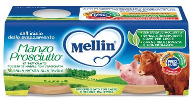 MELLIN OMOGENEIZZATO MANZO PROSCIUTTO CON VERDURE - farmaidea24.com