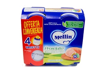 MELLIN OMOGENEIZZATO PROSCIUTTO 4 X 80G - farmaidea24.com
