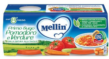 MELLIN PRIMO SUGO POMODORO E VERDURE 2 VASETTI DA 80 G - farmaidea24.com