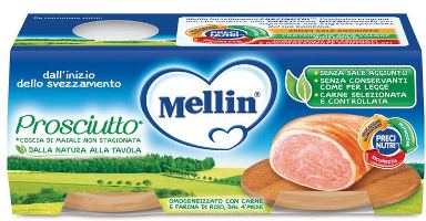 MELLIN OMOGENEIZZATO PROSCIUTTO 2 PEZZI X 80 G - farmaidea24.com