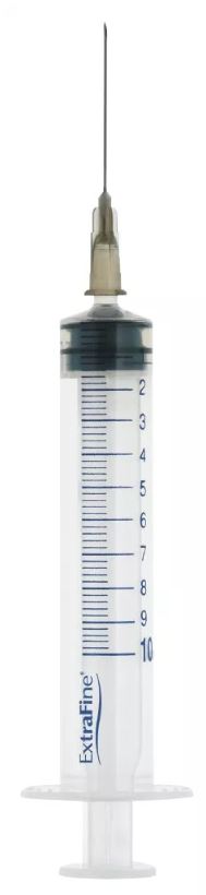 SIRINGA EXTRAFINE IPODERMICA 10 ML AGO 12 GAUGE 22 - farmaidea24.com