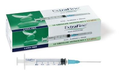 SIRINGA IPODERMICA EXTRAFINE 2,5 CC G23 0,60X30 10 PEZZI - farmaidea24.com