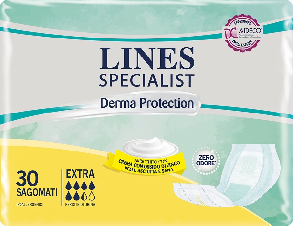 LINES SPECIALIST DERM PANNOLONE SAGOMATO EXTRA 30 PEZZI - farmaidea24.com