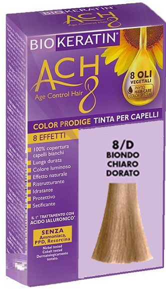BIOKERATIN ACH8 COLOR PRODIGE 8/D BIONDO CHIARO DORATO - farmaidea24.com