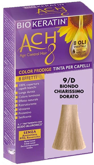 BIOKERATIN ACH8 COLOR PRODIGE 9/D BIONDO CHIARISSIMO DORATO - farmaidea24.com