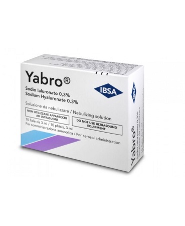 YABRO 10 FIALE 3ML ACIDO IALURONICO 0,3% SOLUZIONE PER NEBULIZZATORE - farmaidea24.com
