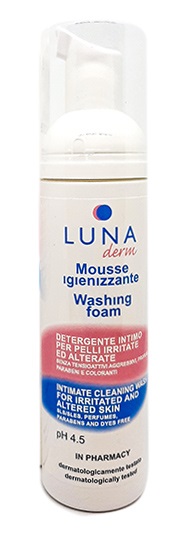LUNADERM MOUSSE IGIENIZZANTE DETERGENTE INTIMO PELLI IRRITATE ED ALTERATE 150 ML - farmaidea24.com