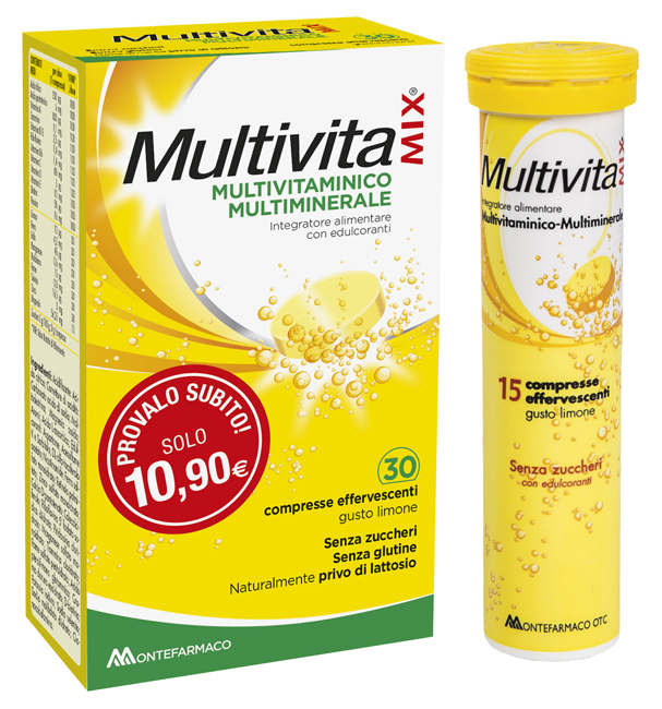 MULTIVITAMIX SENZA ZUCCHERO 30 COMPRESSE EFFERVESCENTI - farmaidea24.com