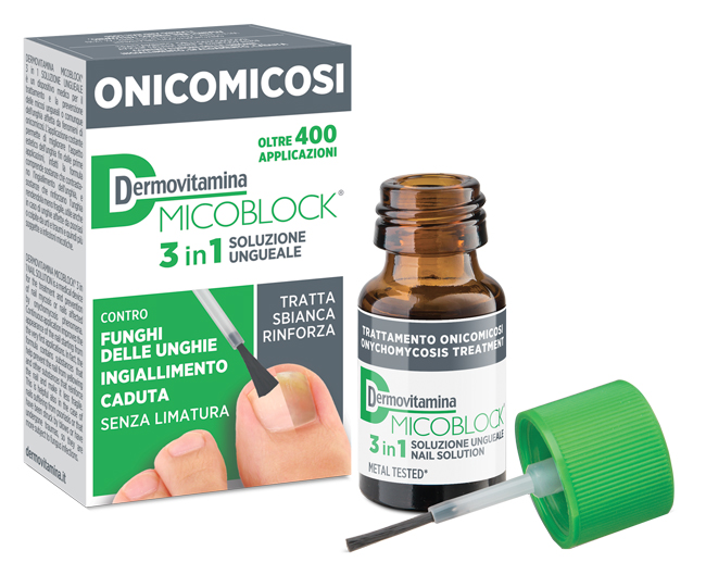 DERMOVITAMINA MICOBLOCK 3 IN 1 ONICOMICOSI SOLUZIONE UNGUEALE 7 ML - farmaidea24.com