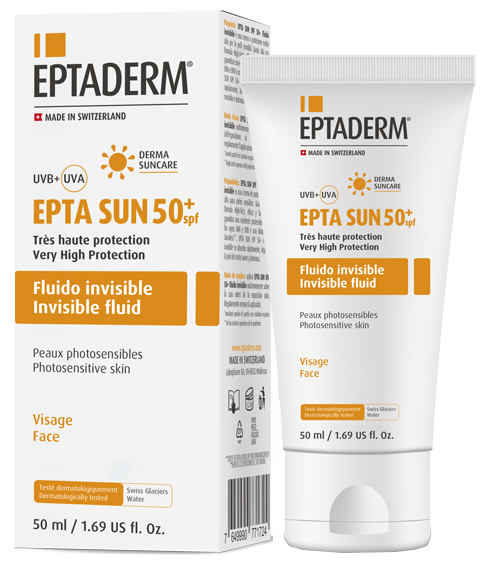 EPTA SUN SPF50+ FLUIDO INVISIBILE 50 ML - farmaidea24.com